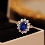 Princess Diana Ring, 3.7ct Lab-Grown Blue Sapphire Ring - Image 3