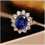Princess Diana Ring, 3.7ct Lab-Grown Blue Sapphire Ring - Image 7