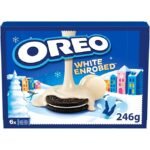 Oreo Snowy Enrobed White Chocolate Coated Biscuits 6pk 246g