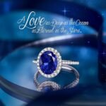 Certified 4ct Lab Grown Royal Blue Sapphire Rings for Women, Princess Diana Inspired Engagement Ring - Image 5