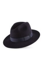 Haydock Navy Felt Fedora - Image 2