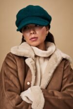 Harper Green Wool Newsgirl Cap