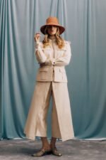 Margot Orange Cashmere Check Hat - Image 2