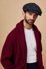 Muirfield Navy Tweed Bakerboy Cap