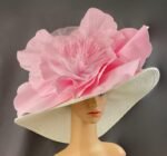 Giant Light Pink Flower Kentucky Derby Hat - Image 3