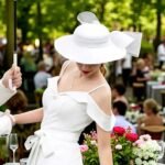 Satin Wide-Brim Hat: Elegant Bow, Derby, Wedding, Garden Party