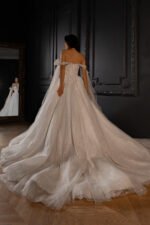 Floral Lace Wedding Dress Celia with Detachable Straps - Image 3