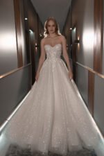 Floral Lace Wedding Dress Celia with Detachable Straps - Image 6